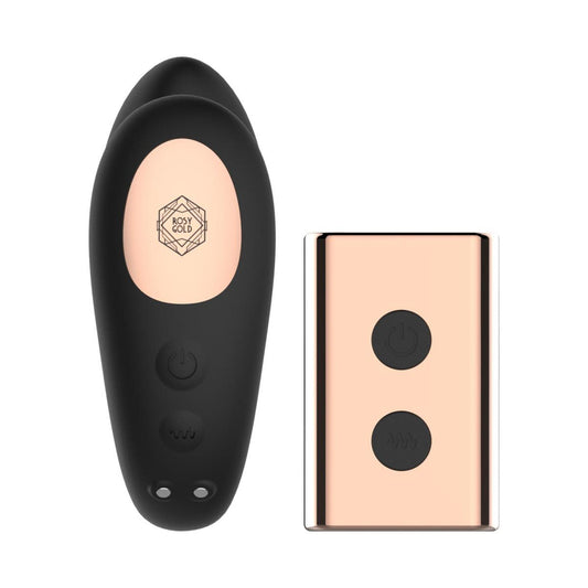 1-Wibrator w kształcie C Rosy Gold z etui ładującym czarny-1
