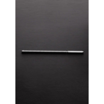 3-Żebrowany korek do penisa stalowy Steel 24 cm 0,8 cm-3