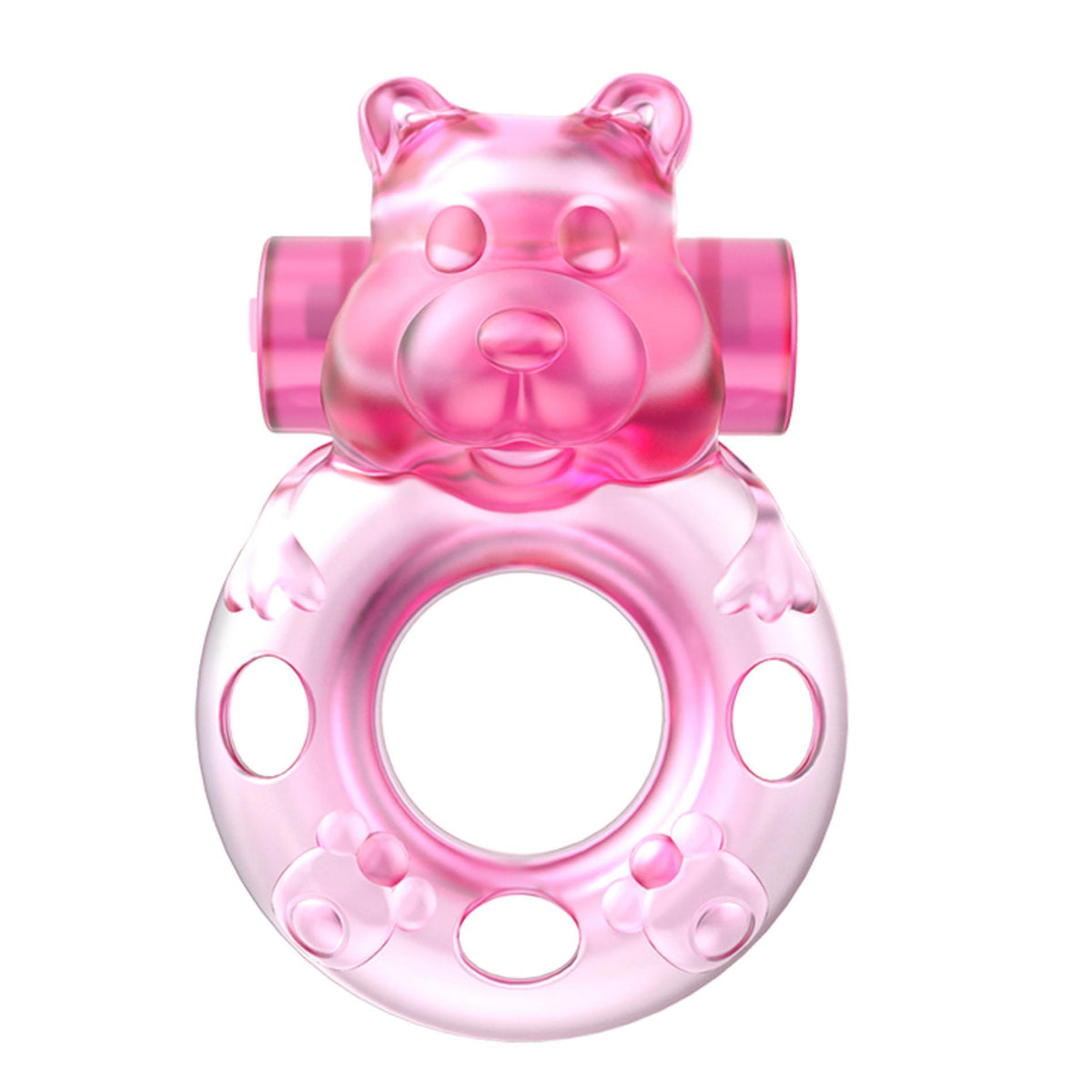 3-Vibrating Bear Cock Ring – Pink-3