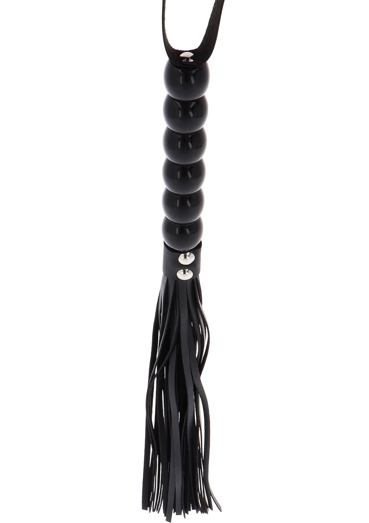 1-Pejcz z koralikami PU czarny 60 cm-1