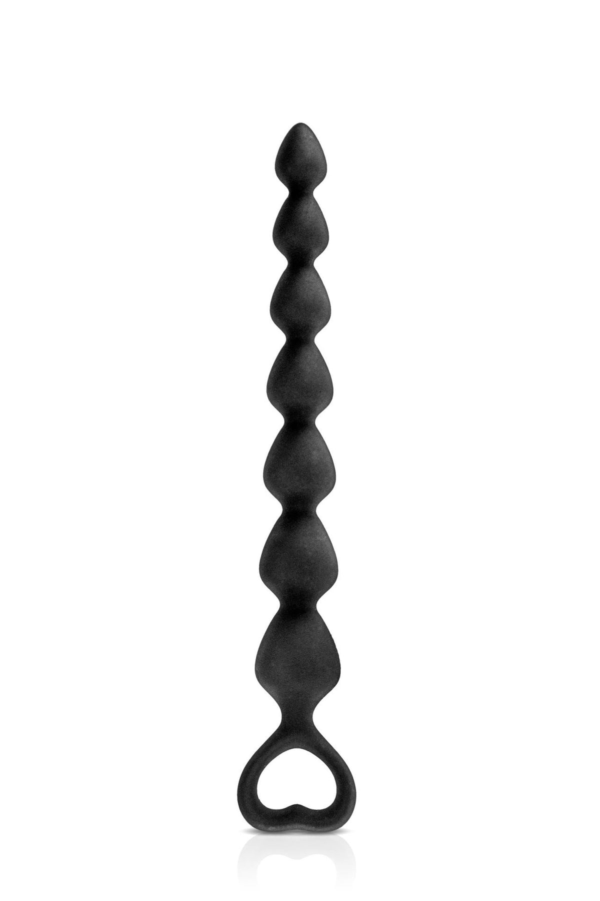 2-Pręt analny siedmiopoziomowy silikonowy Glamy czarny mały 18 cm-2