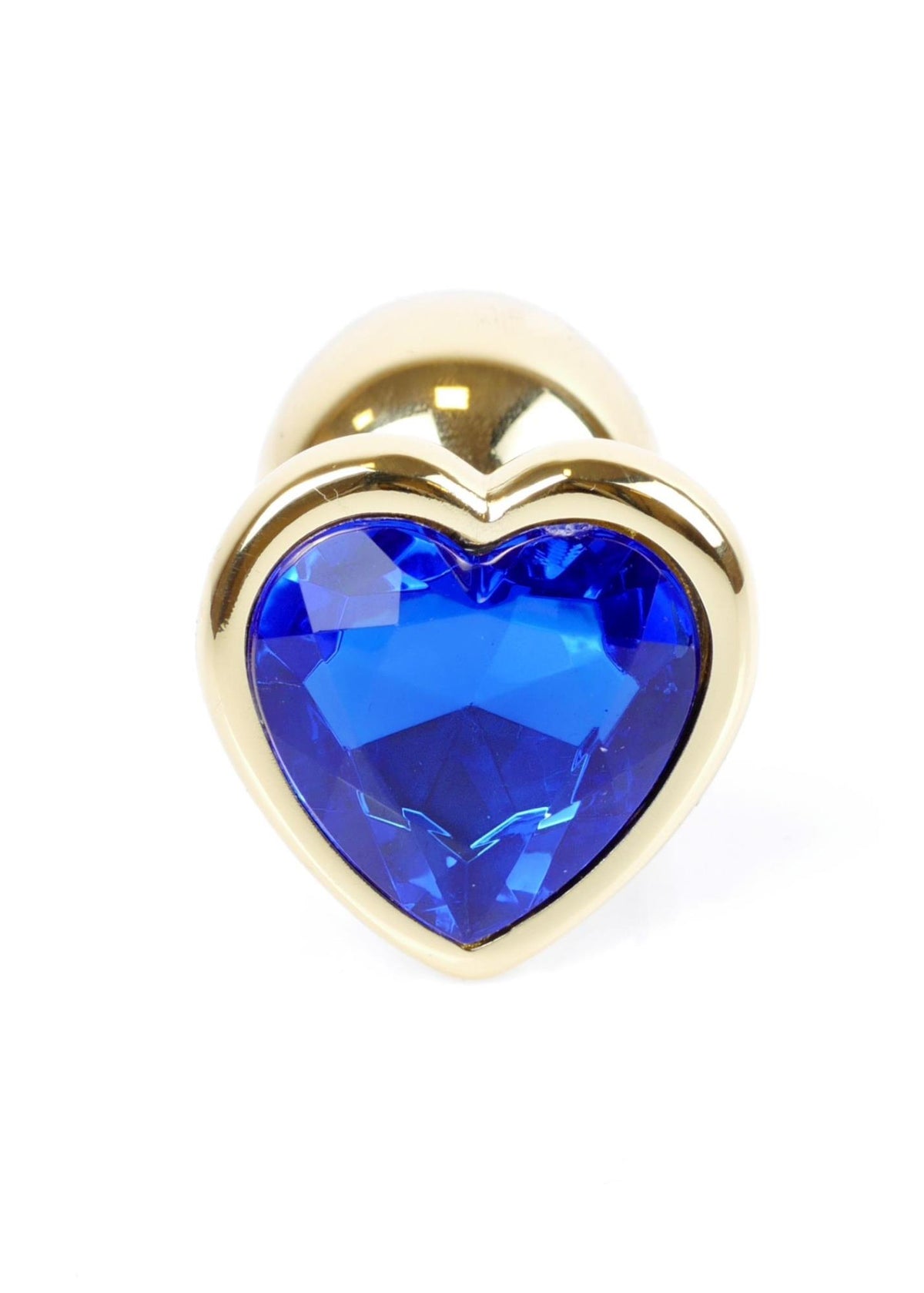 1-Biżuteria analna MyLove Toys Gold Heart granatowa 7 cm-1