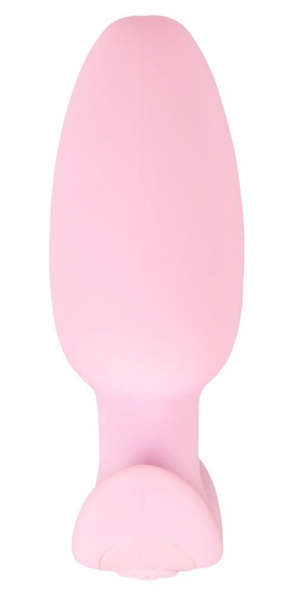 3-Korek analny wibrujący Cuties silikonowy różowy USB 8 cm-3