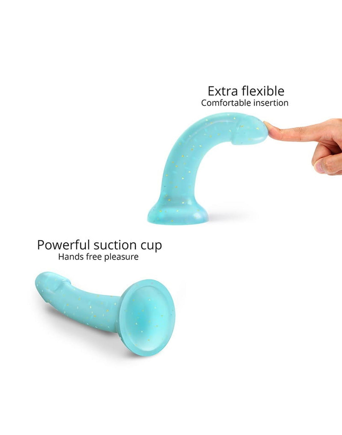 4-Dildo realistyczne silikonowe Nightfall Love to Love niebieskie 14 cm-4