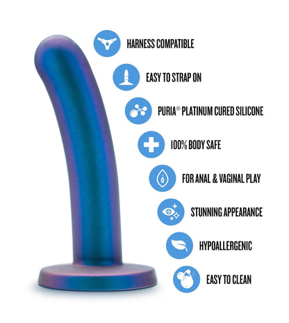 2-Dildo realistyczne Temptasia Surrender niebieskie 14 cm-2