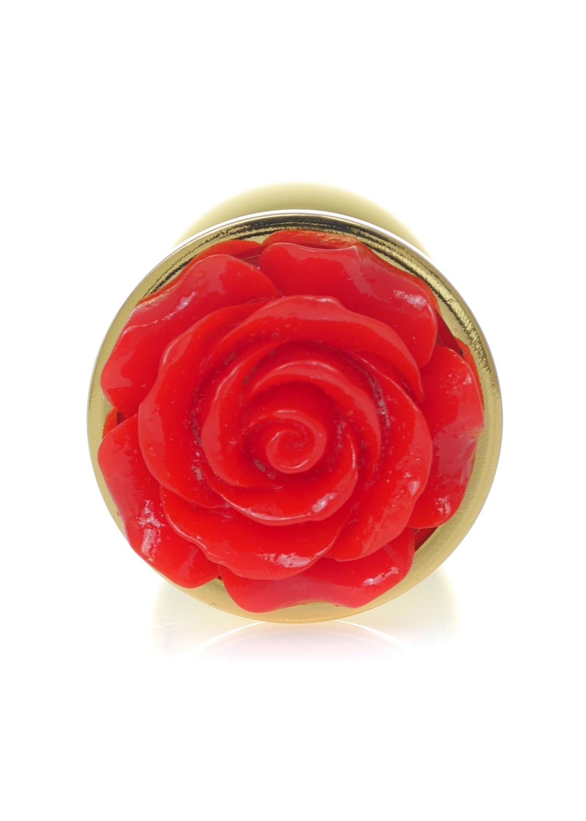 2-Biżuteria analna złota z czerwoną różą MyLove Toys 7 cm-2