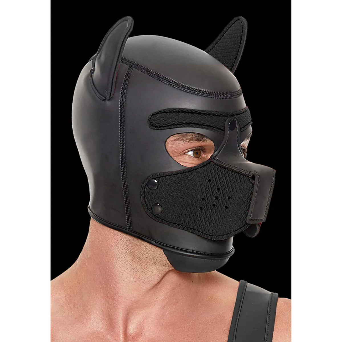 4-Maska puppy neoprenowa Ouch! czarna 31 cm-4