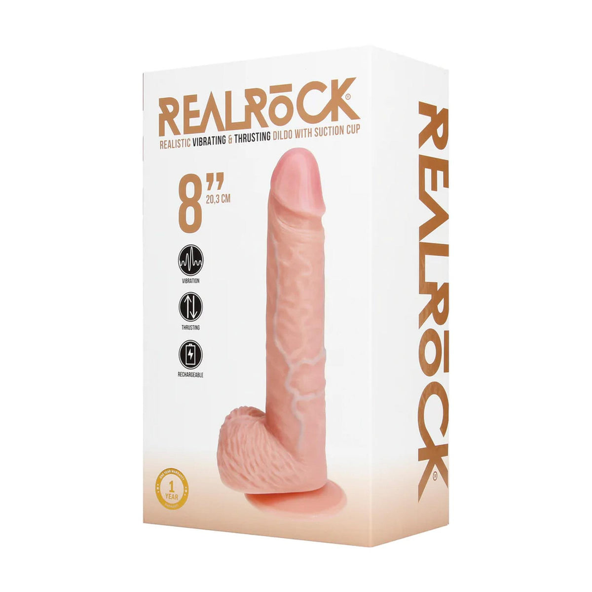 2-Wibrator realistyczny RealRock posuwisty 20,5 cm cielisty-2