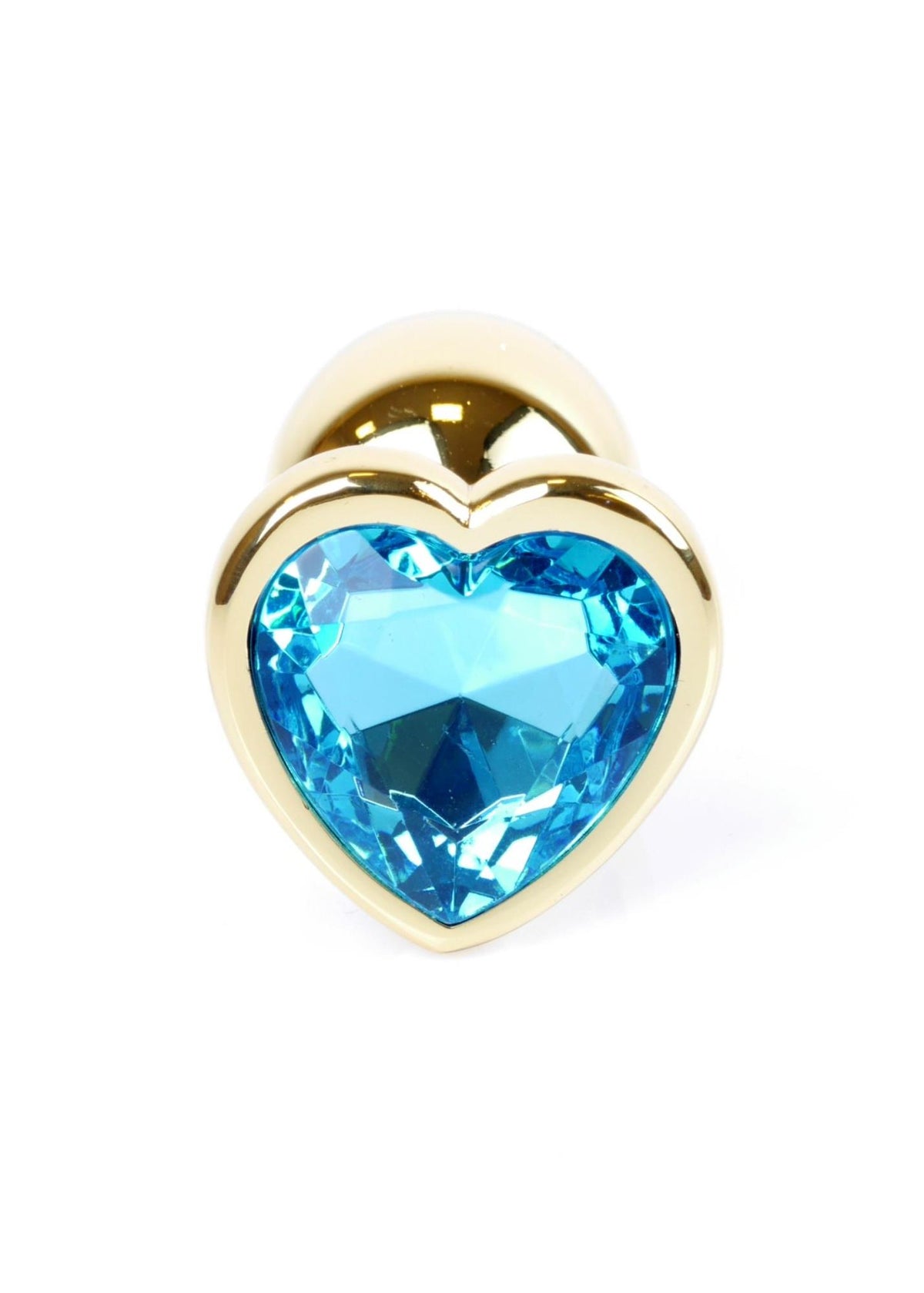4-Biżuteria analna MyLove Toys Gold Heart jasnoniebieska 7 cm-4