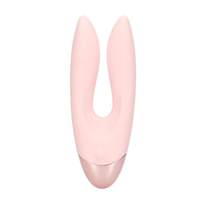 3-Wibrator podwójny Amour Loveline silikonowy różowy 11 cm-3