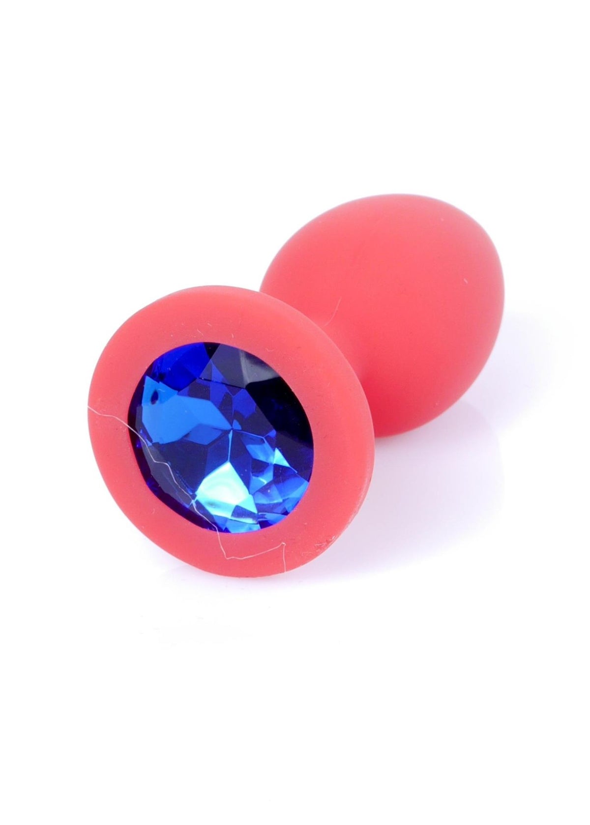 1-Korek analny silikonowy z diamentem MyLove Toys czerwony 7 cm-1