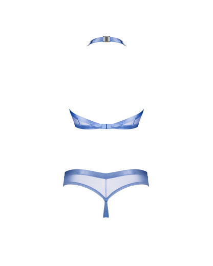 3-Błękitny top z odsłoniętymi plecami i stringi Obsessive XS/S-3