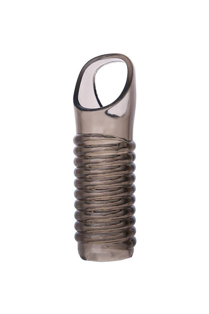 1-Nakładka na penisa XLover TPE przezroczysty czarny 11 cm-1