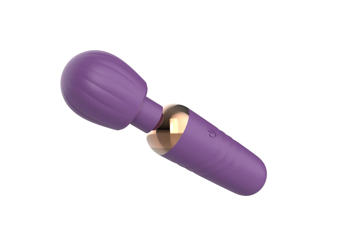 3-Stymulator łechtaczki silikonowy Little Fairy Wand fioletowy 14 cm-3