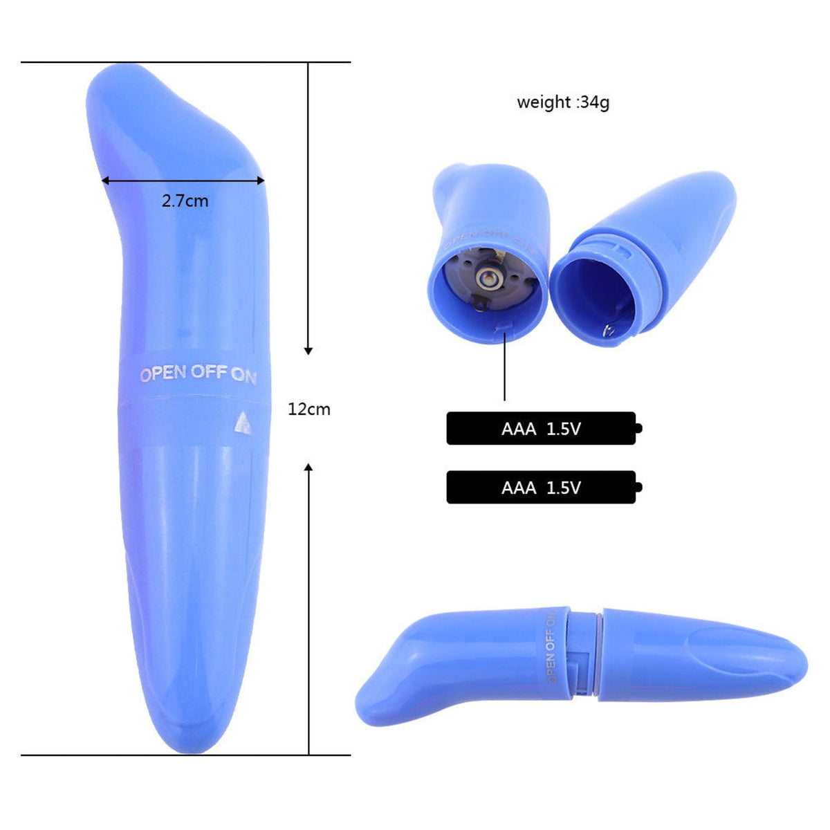 3-Mini Wibrator Punktu G Lovesecret Fioletowy na Baterie AAA-3
