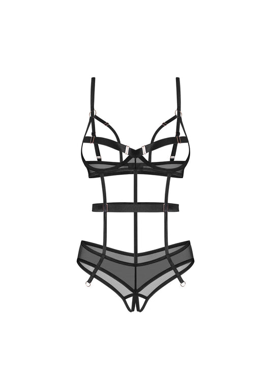 2-Body erotyczne otwarte Obsessive Euridia czarne M/L-2