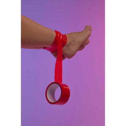 4-Taśma bondage Vanilla czerwona PVC 20 m 5 cm-4