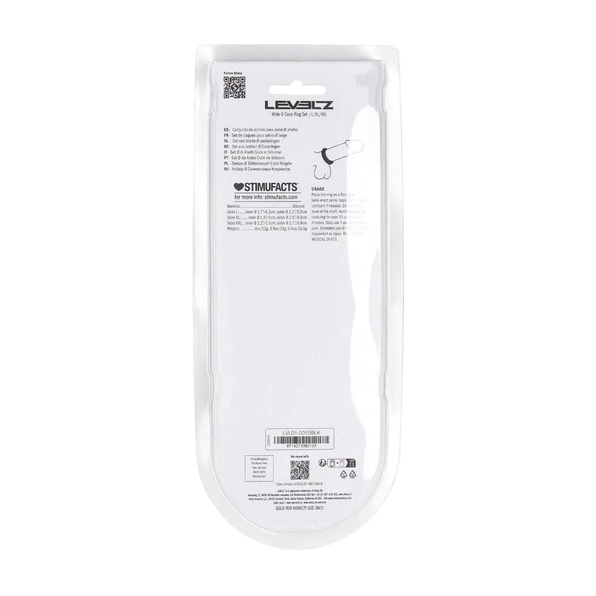 6-Zestaw 3 pierścieni erekcyjnych silikonowych Levelz L XL XXL czarny-6