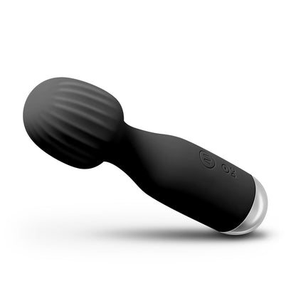 3-Mini wibrator wand Crushious Wanderlust czarny USB 15 cm-3