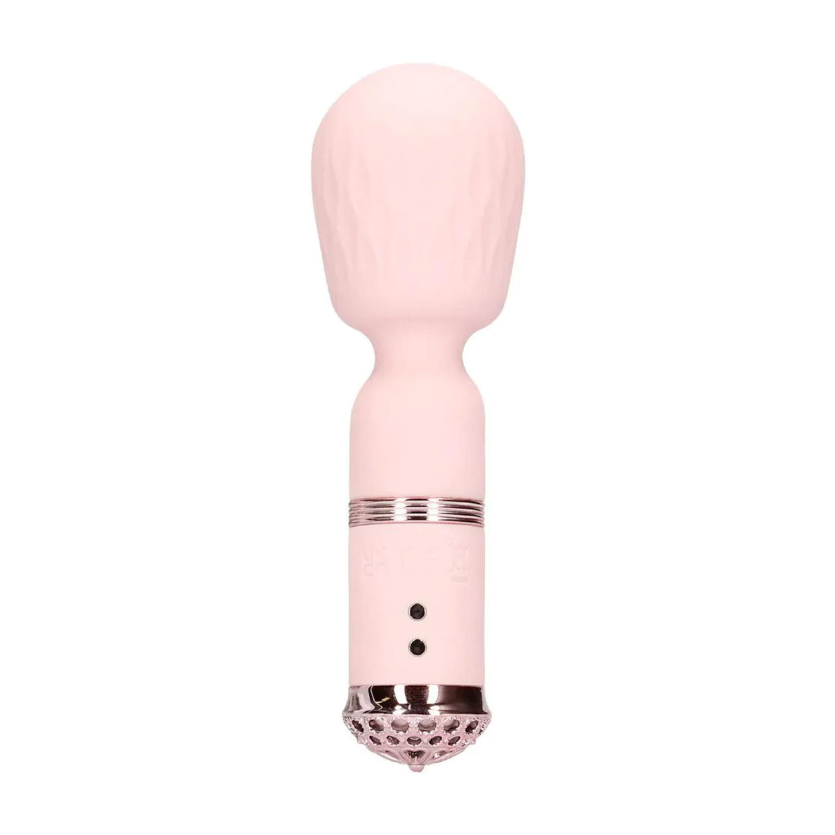 4-Mini masażer silikonowy Loveline Velour różowy 12 cm-4