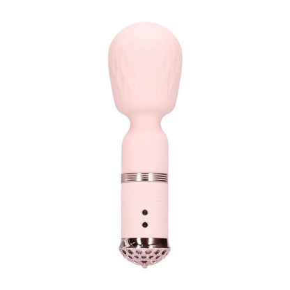 4-Mini masażer silikonowy Loveline Velour różowy 12 cm-4