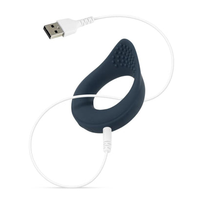 4-Pierścień wibrujący Boners z stymulacją krocza niebieski USB-4