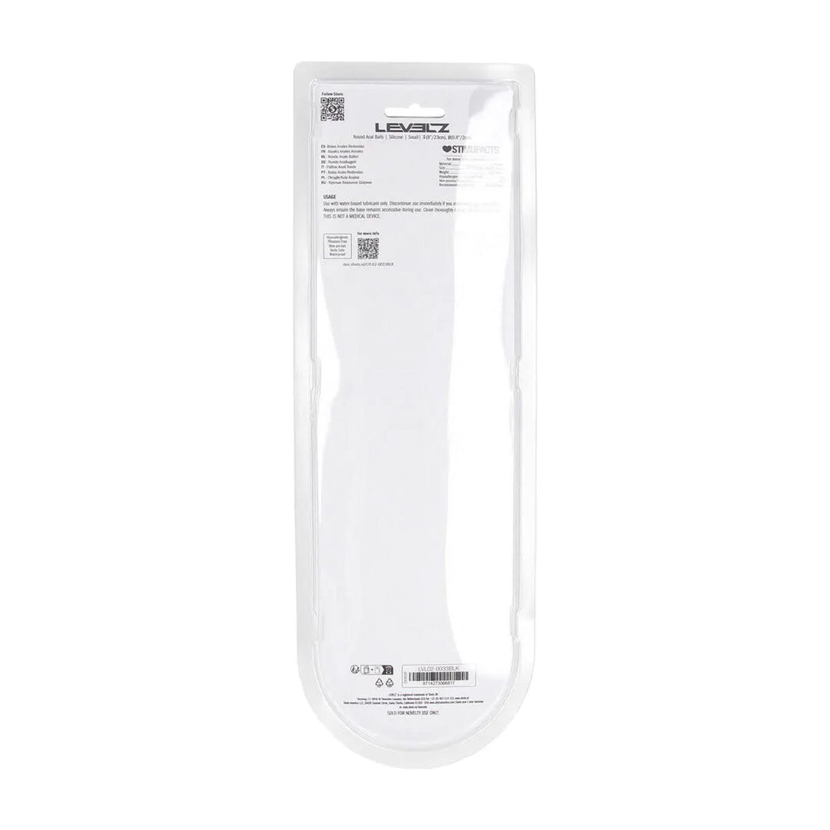 1-Silikonowe kulki analne okrągłe Levelz S czarne 23cm-1