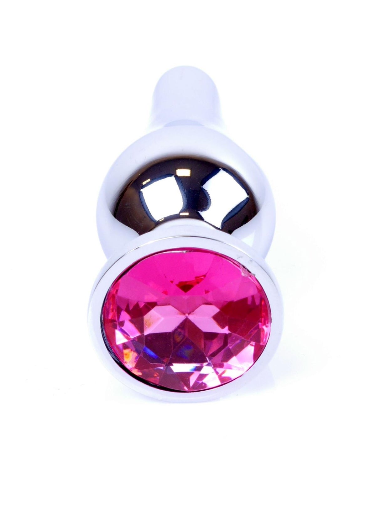 4-Biżuteria analna srebrna z różowym diamencikiem MyLove Toys 9.5 cm-4