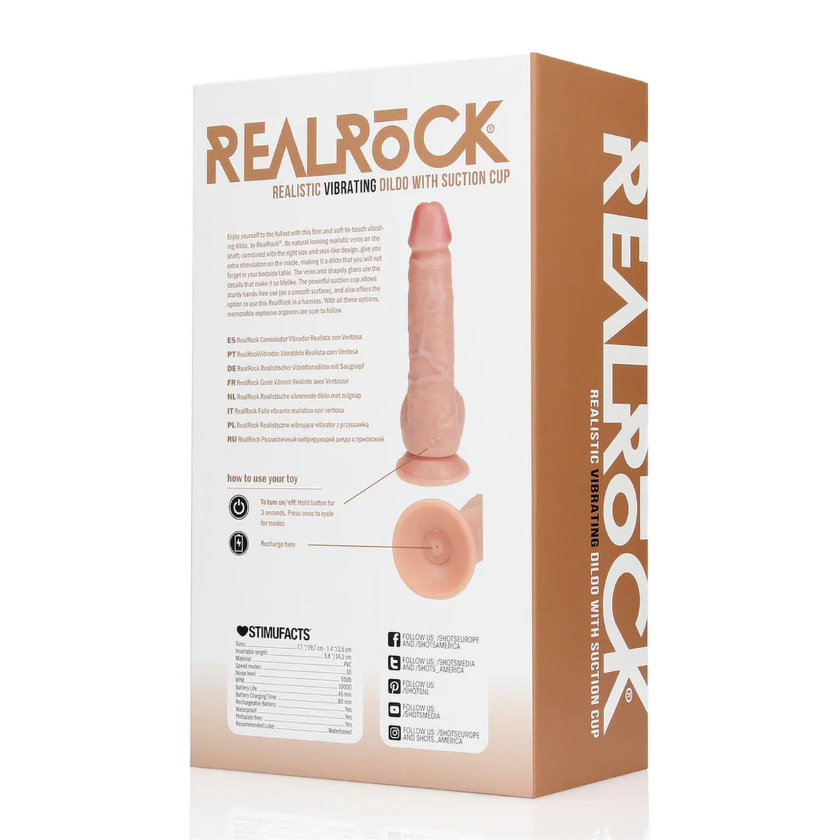 4-Wibrator realistyczny RealRock z jądrami 18 cm cielisty-4