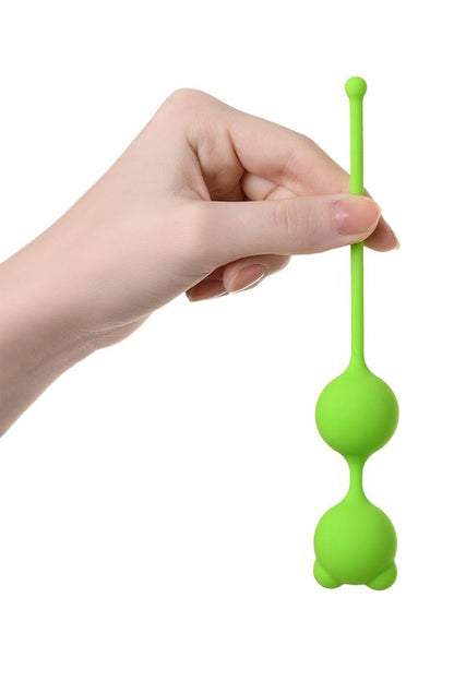 4-Kulki waginalne silikonowe A Toys Meeko zielone 16 cm-4