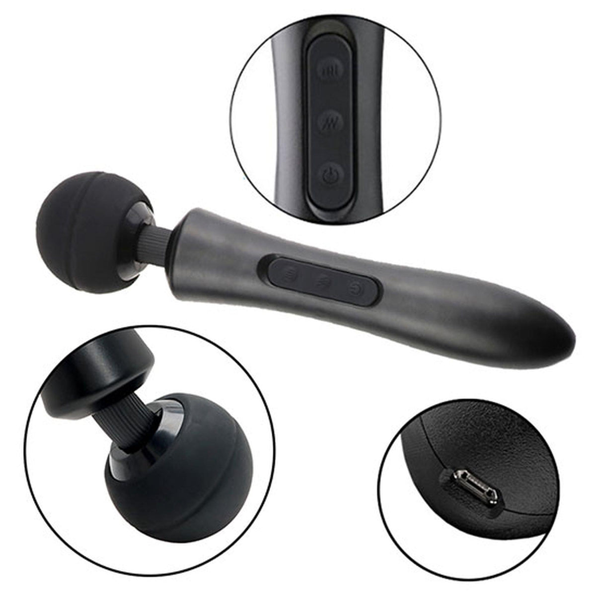 1-Stymulator-Massager Ultra Powerful -Big USB Black 20 Function-1