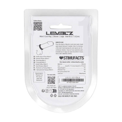 1-Pierścień erekcyjny silikonowy Levelz L 42 mm czarny-1