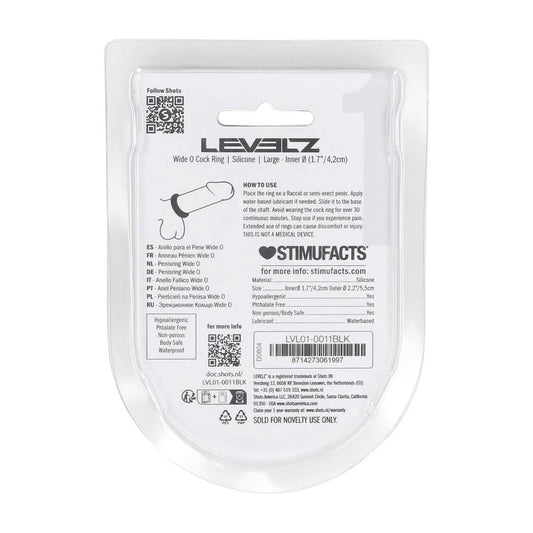 1-Pierścień erekcyjny silikonowy Levelz L 42 mm czarny-1