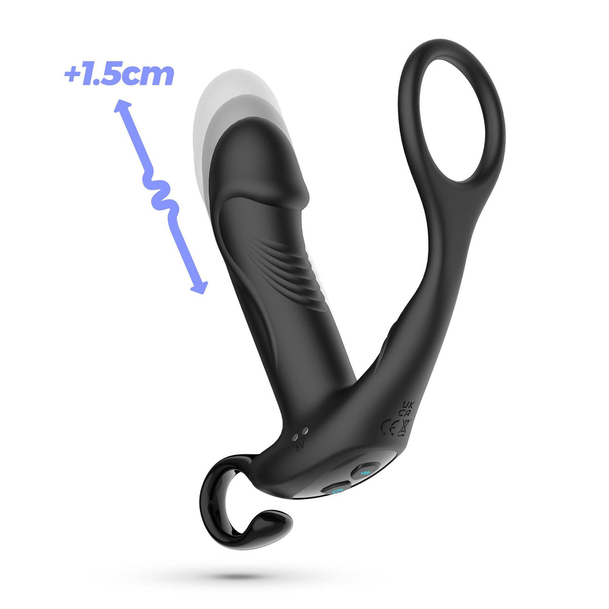4-Masażer prostaty Crushious Magoo z pierścieniem i pilotem USB 14 cm-4