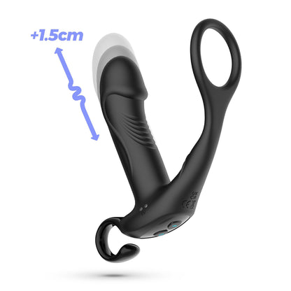 4-Masażer prostaty Crushious Magoo z pierścieniem i pilotem USB 14 cm-4