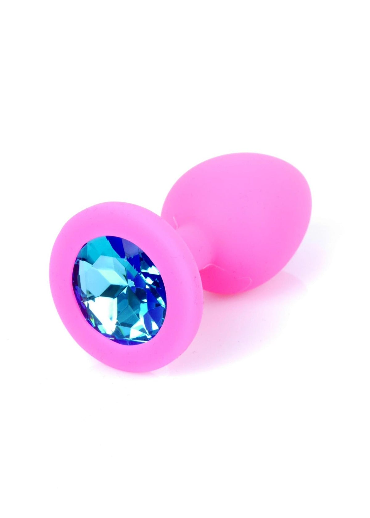 4-Korek analny silikonowy z diamentem MyLove Toys różowy 7 cm-4