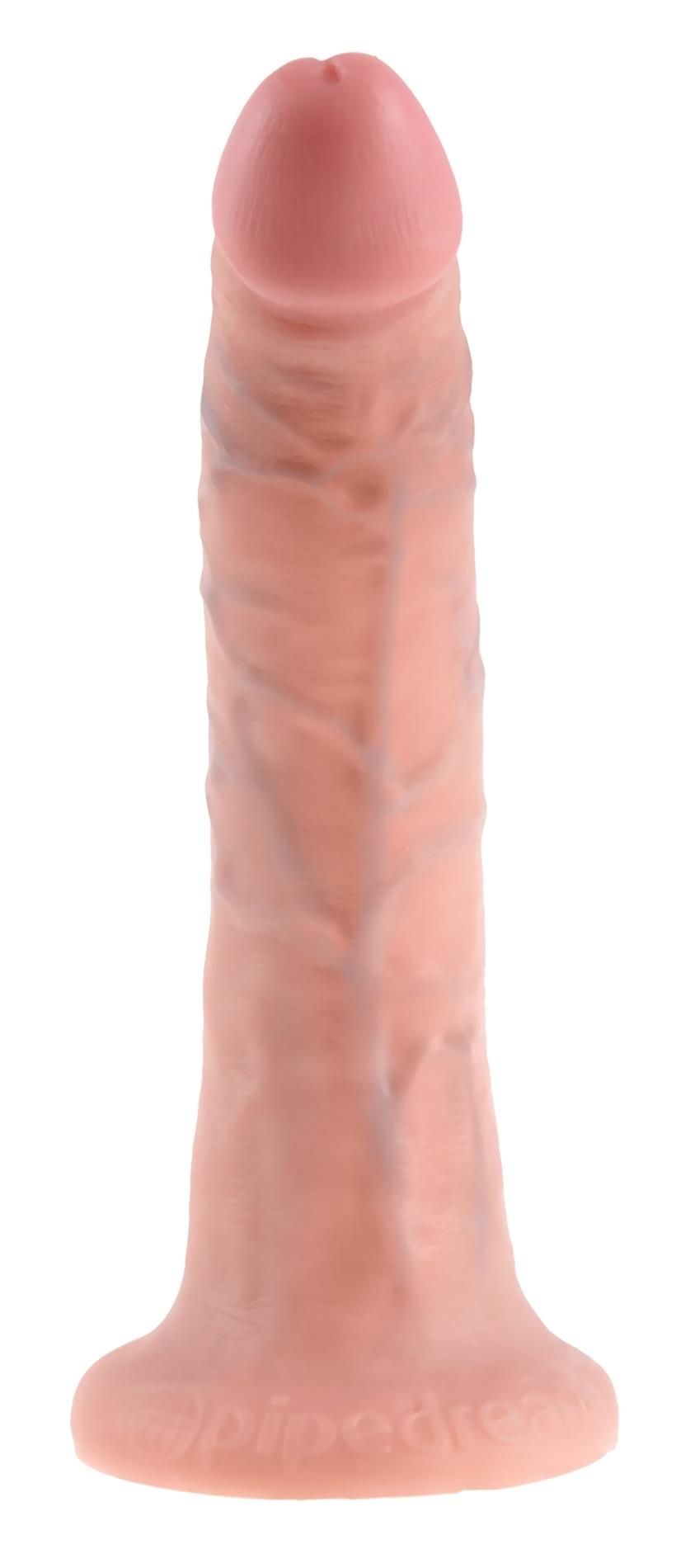 2-Dildo realistyczne King Cock 7 cali PVC jasne-2