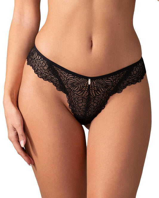 1-Figi koronkowe otwarte Iliosa Obsessive czarne S/M-1