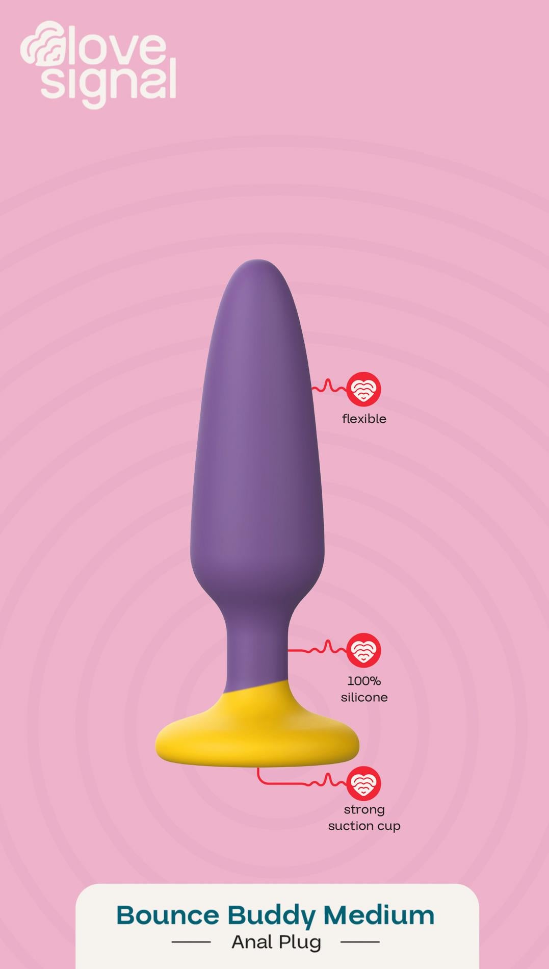 2-Korek analny silikonowy Bounce Buddy Medium Dream Toys 11 cm-2