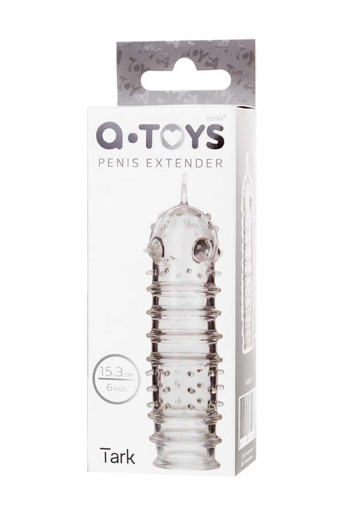 6-Osłona na penisa transparentna TPR A-Toys 15 cm-6