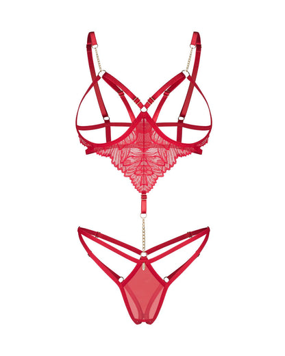 3-Czerwone body otwarte Obsessive Matildea S/M-3