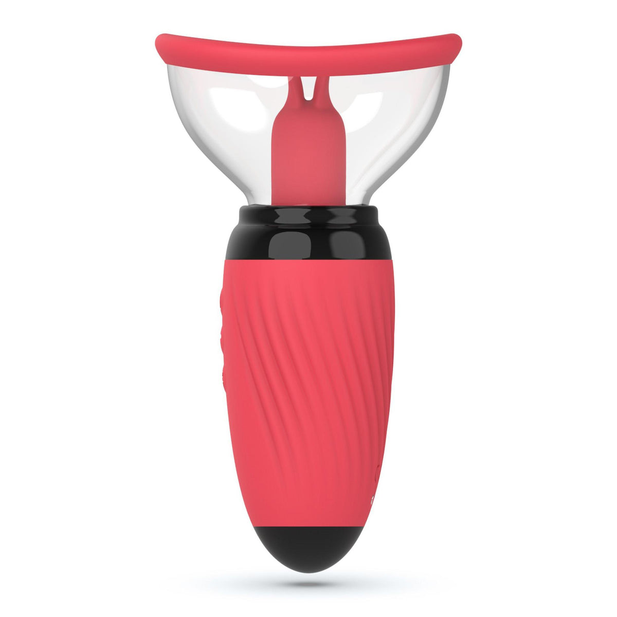 5-Stymulator z ssaniem i wibrującymi językami Crushious Scarlet USB-5
