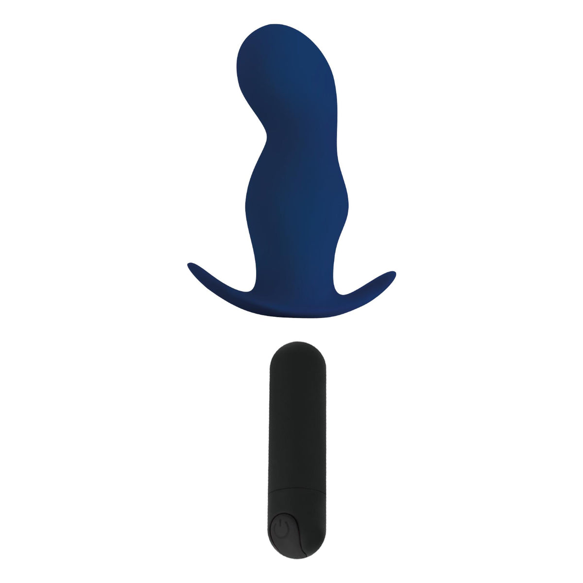 2-Wibrujący korek analny Alive Gladius niebieski 11 cm-2