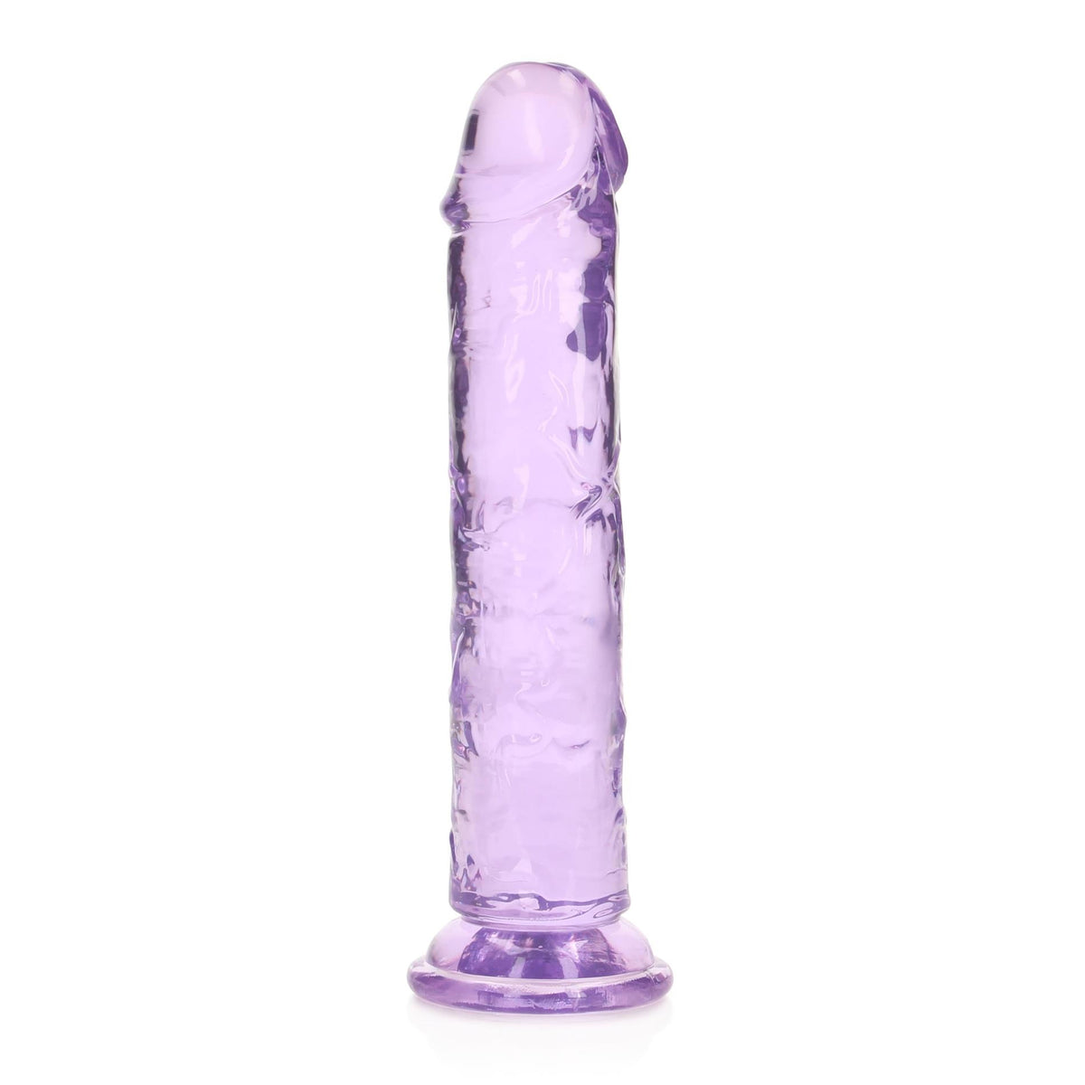 6-Przezroczyste realistyczne dildo z przyssawką RealRock 18 cm-6