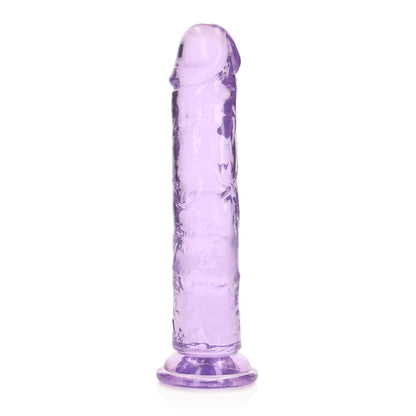 6-Przezroczyste realistyczne dildo z przyssawką RealRock 18 cm-6