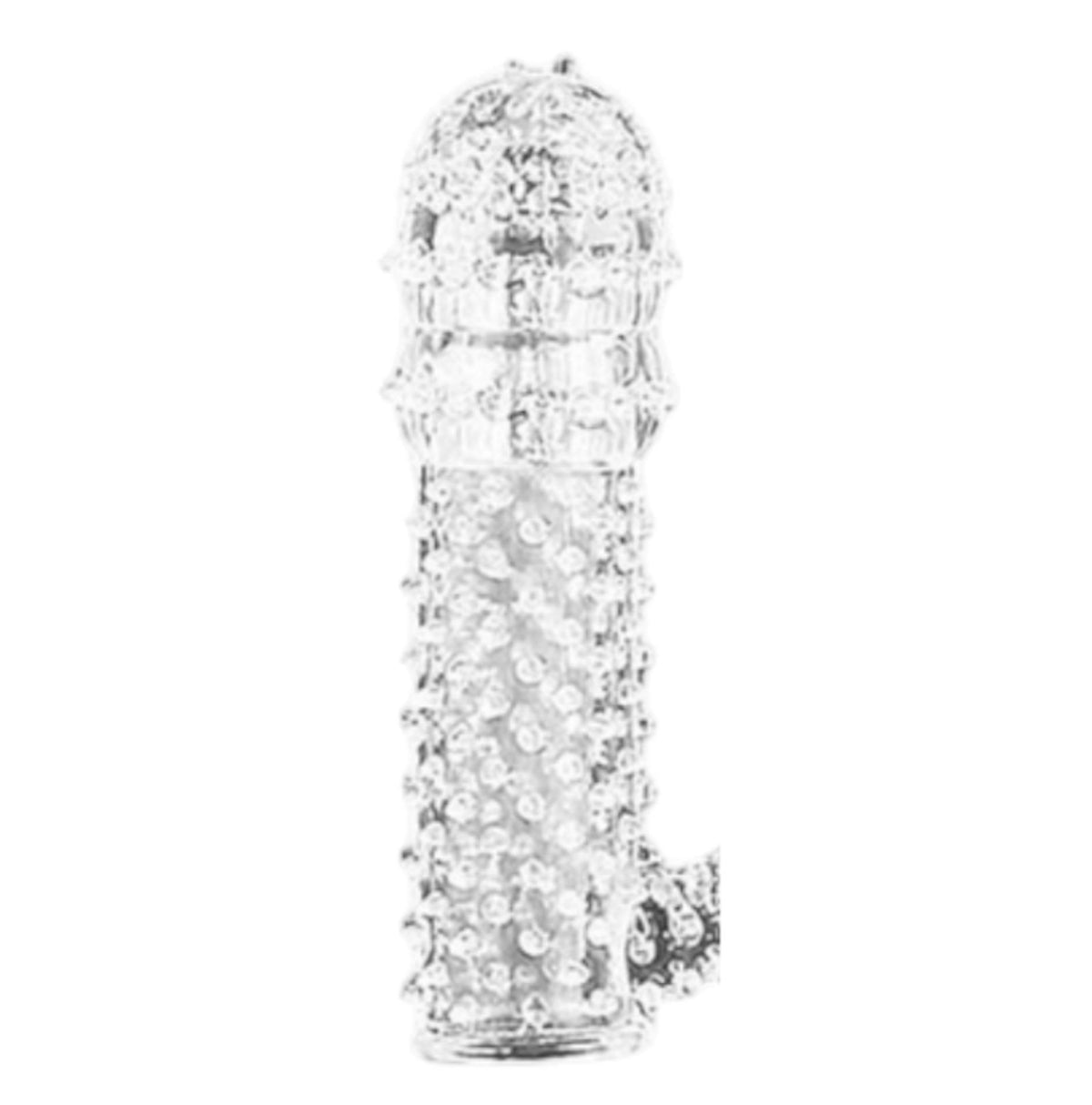 3-Rękaw na penisa przezroczysty z wypustkami Lovesecret LS37 12,5 cm-3