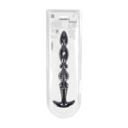 4-Sonda analna wieloteksturowa Levelz silikonowa czarna 26cm-4