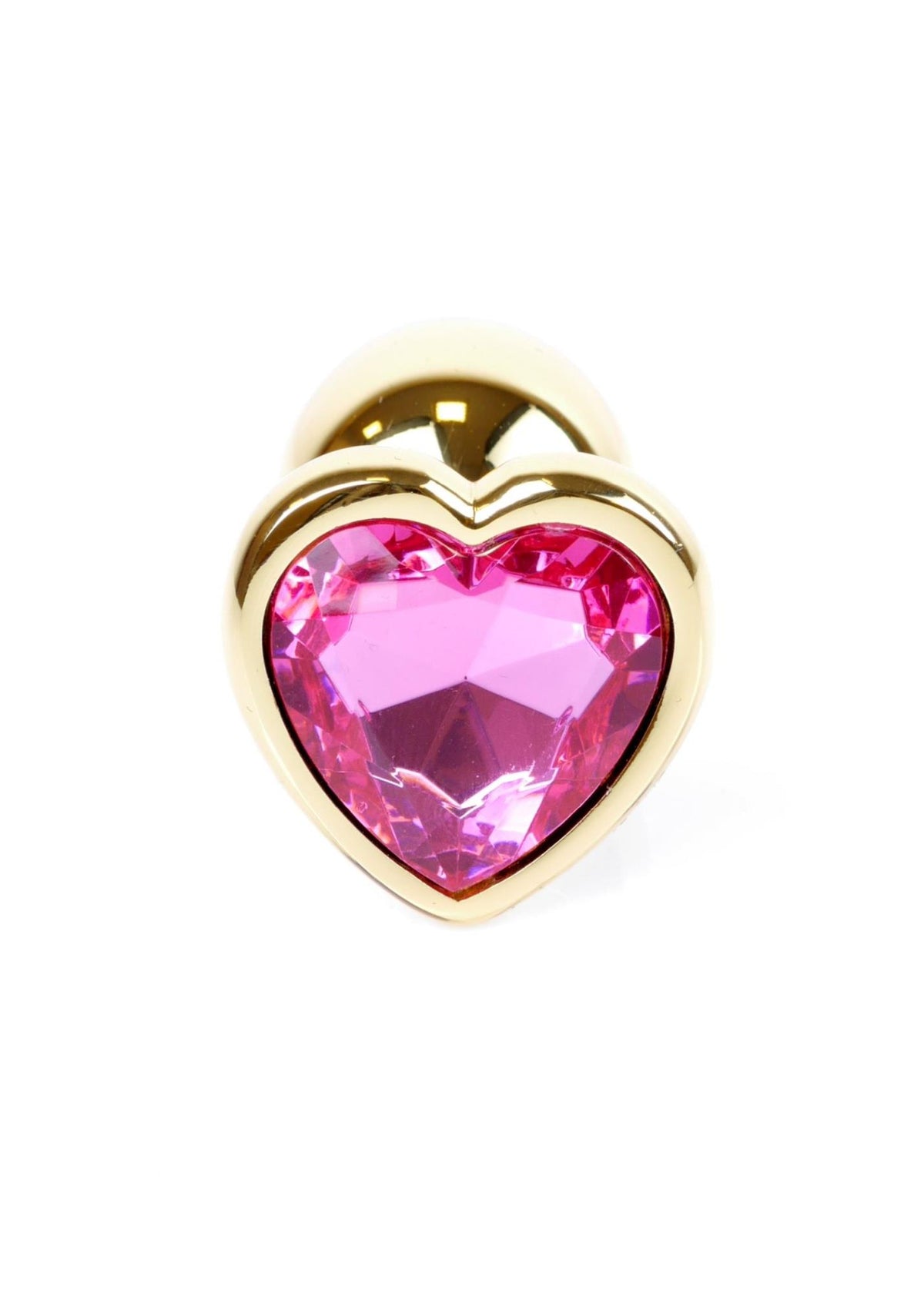 4-Stalowy korek analny Gold Heart MyLove Toys różowy 7 cm-4