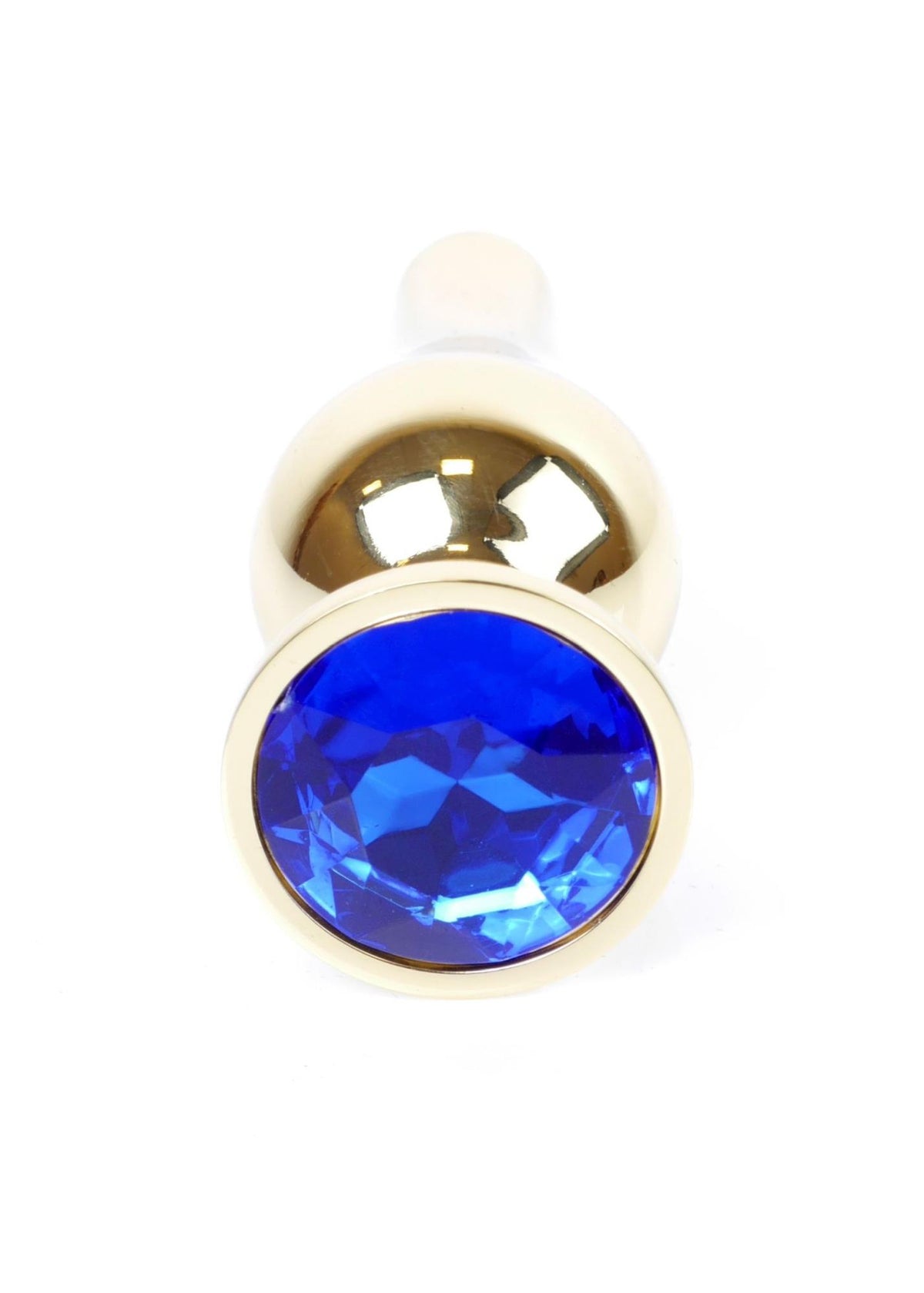 2-Korek analny stalowy MyLove Toys z diamentem ciemnieniebieski 9,5 cm-2