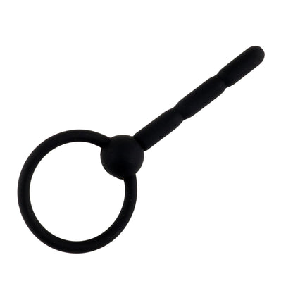 3-Silikonowy plug penisowy z kanałem HeavyFun 10,5 cm-3